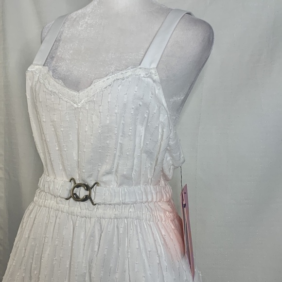 LDT Celia White Eyelet Tiered Mini Dress- NWT - Picture 6 of 15